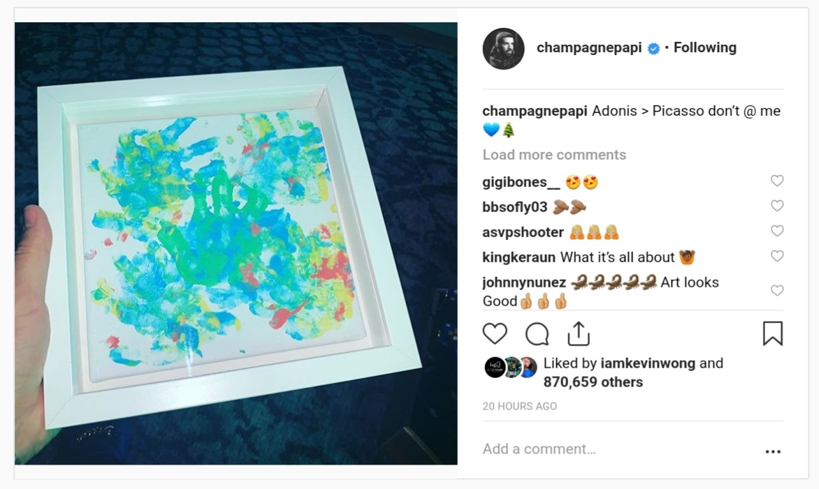 Drake Shows Off Artwork Son Adonis Made For Him (2)