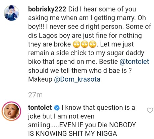 Bobrisky To Remain Side Chick To Sugar Daddy (2)