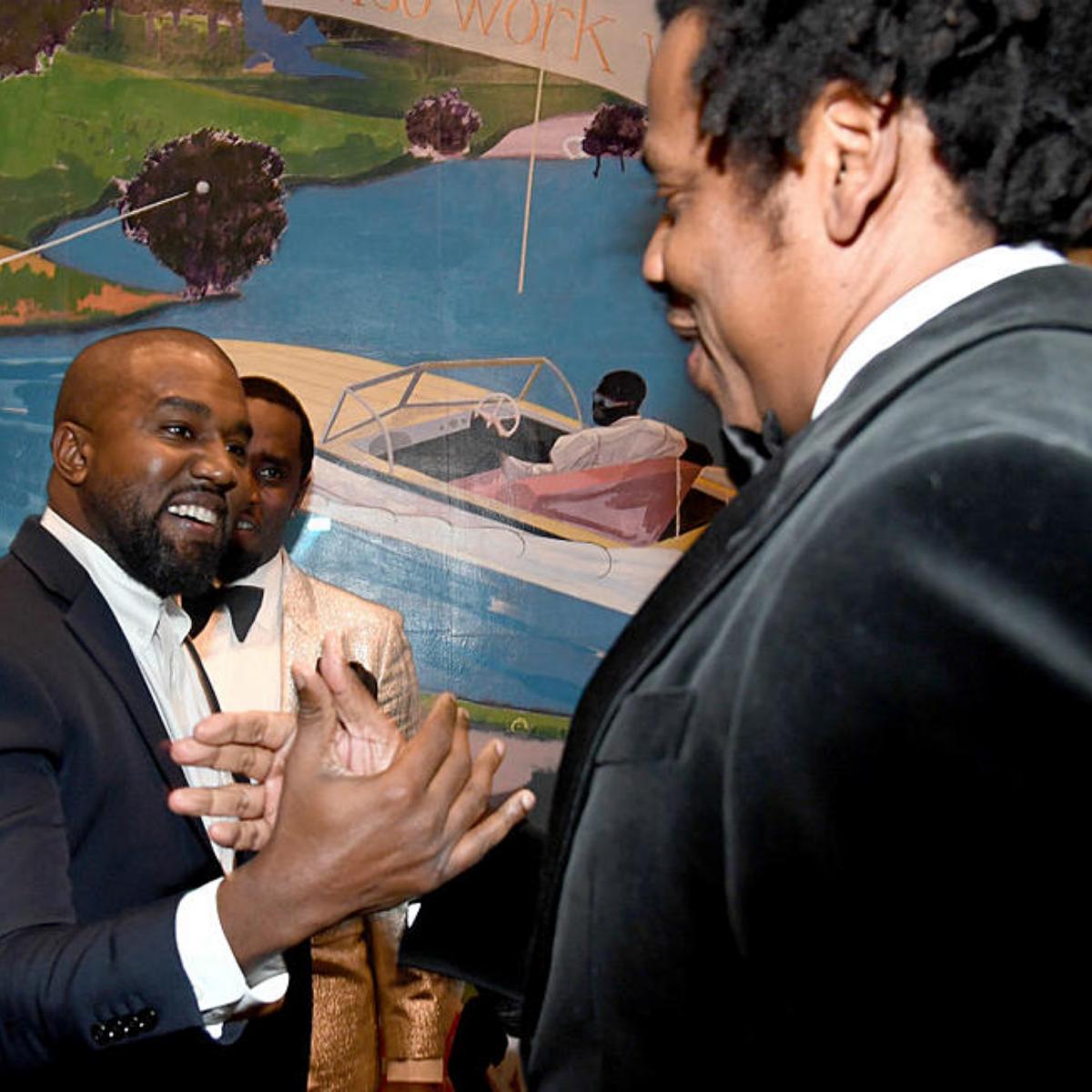 Kanye West And Jay-Z Reunite At Diddy's 50th Birthday