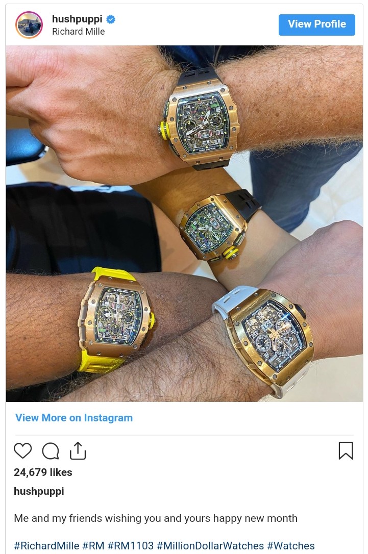 Hushpuppi And Friends Richard Mille Wristwatches (2)