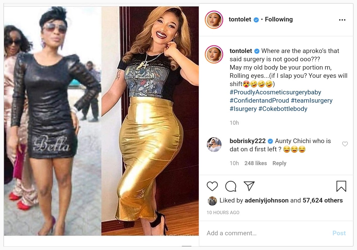 Tonto Dikeh Curses Those Who Told Her Cosmetic Surgery Isn't Good