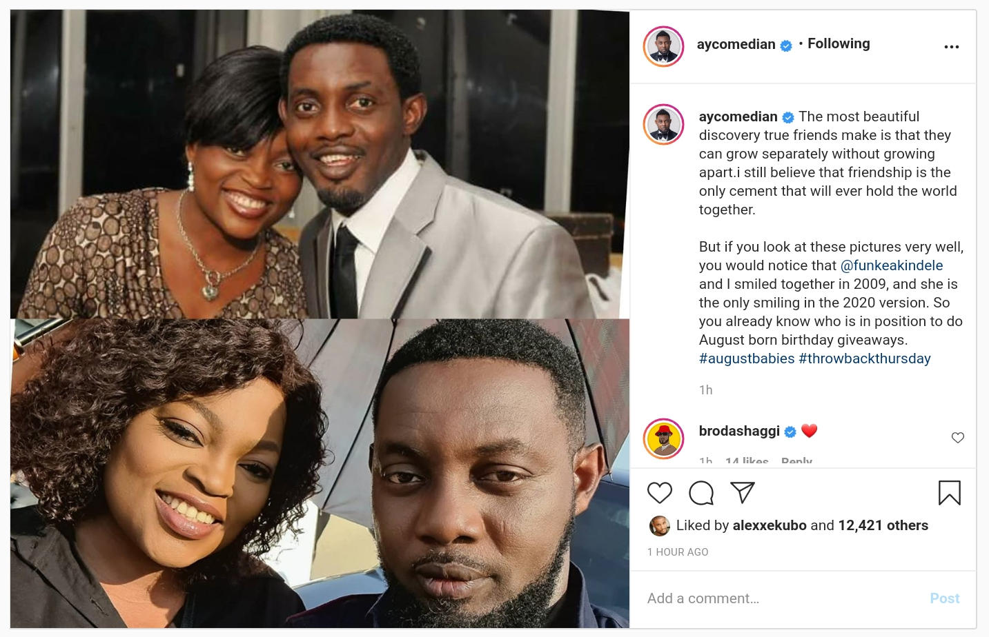 Comedian AY Positions Funke Akindele Into August Born Giveaways