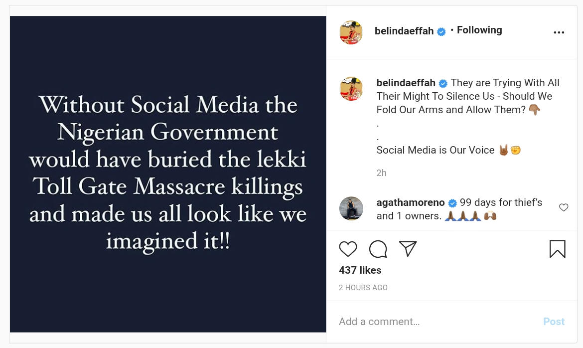 Social Media Federal Government Lekki Toll Gate Massacre (2)