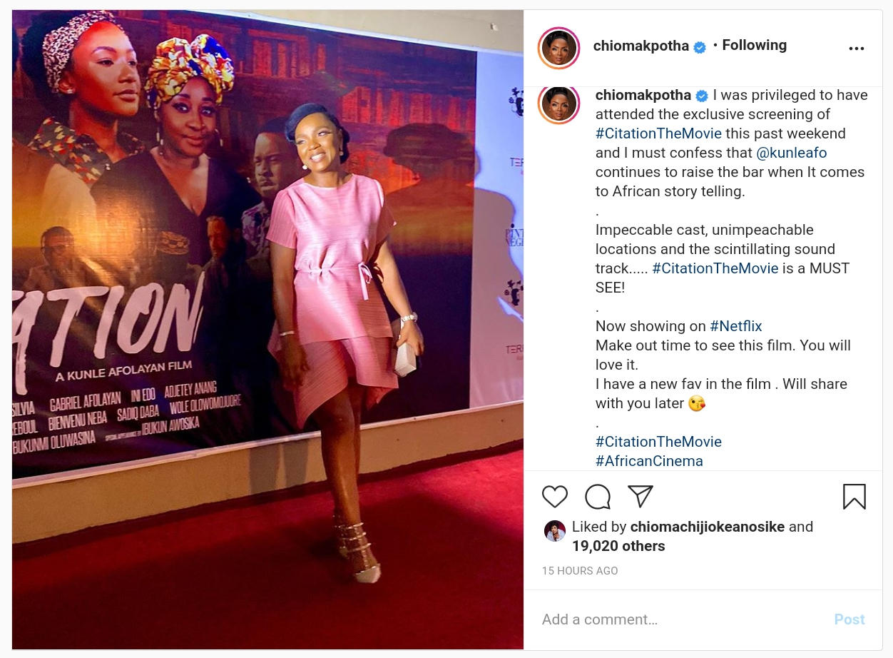 Citation The Movie Chioma Akpotha Reacts (2) Amebo Book