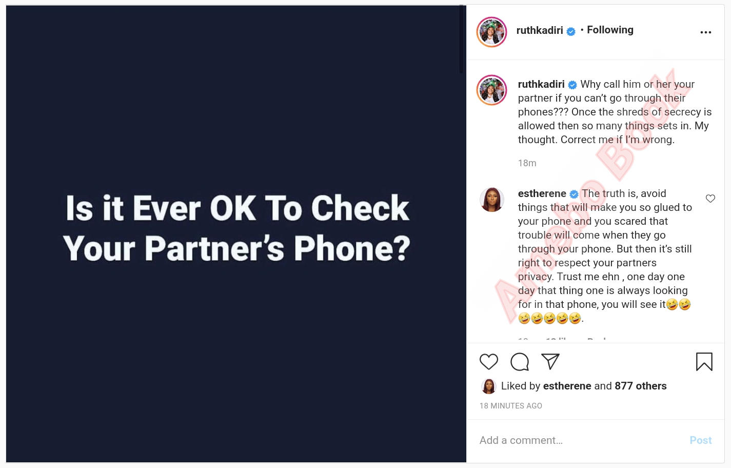 Ruth Kadiri Ever OK To Check Your Partner's Phone (2)