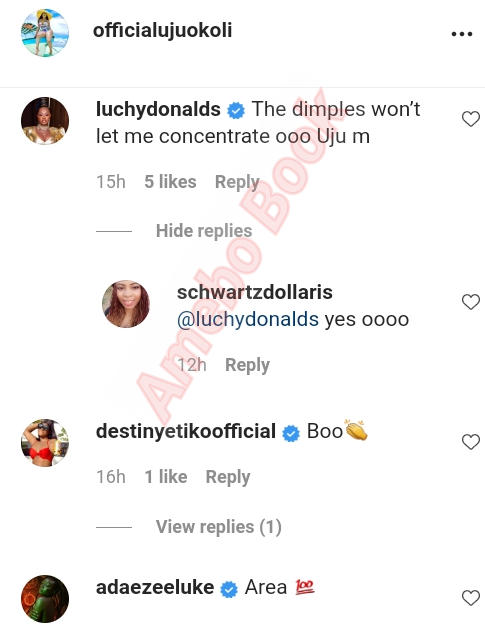 Uju Okoli's Dimples Won't Let Luchy Donalds Concentrate (2)